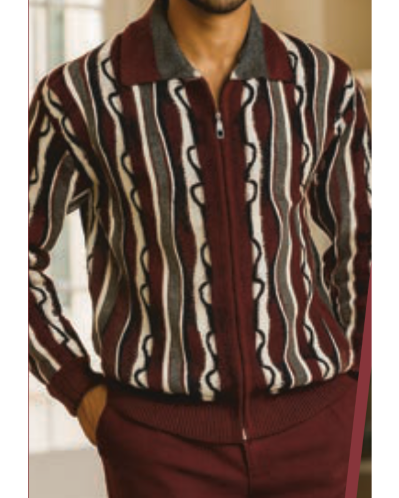 Silversilk Silversilk Coogi Full Zip Sweater