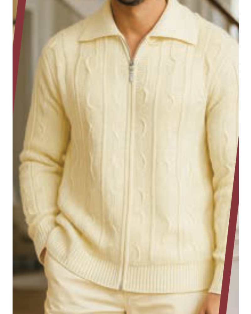Silversilk Silversilk Coogi Full Zip Sweater