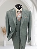 Tiglio Tiglio 2B Peak Lapel Plaid Vested Suit