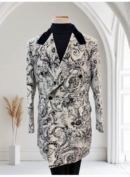 Cigar Cigar D/B Paisley Car Coat