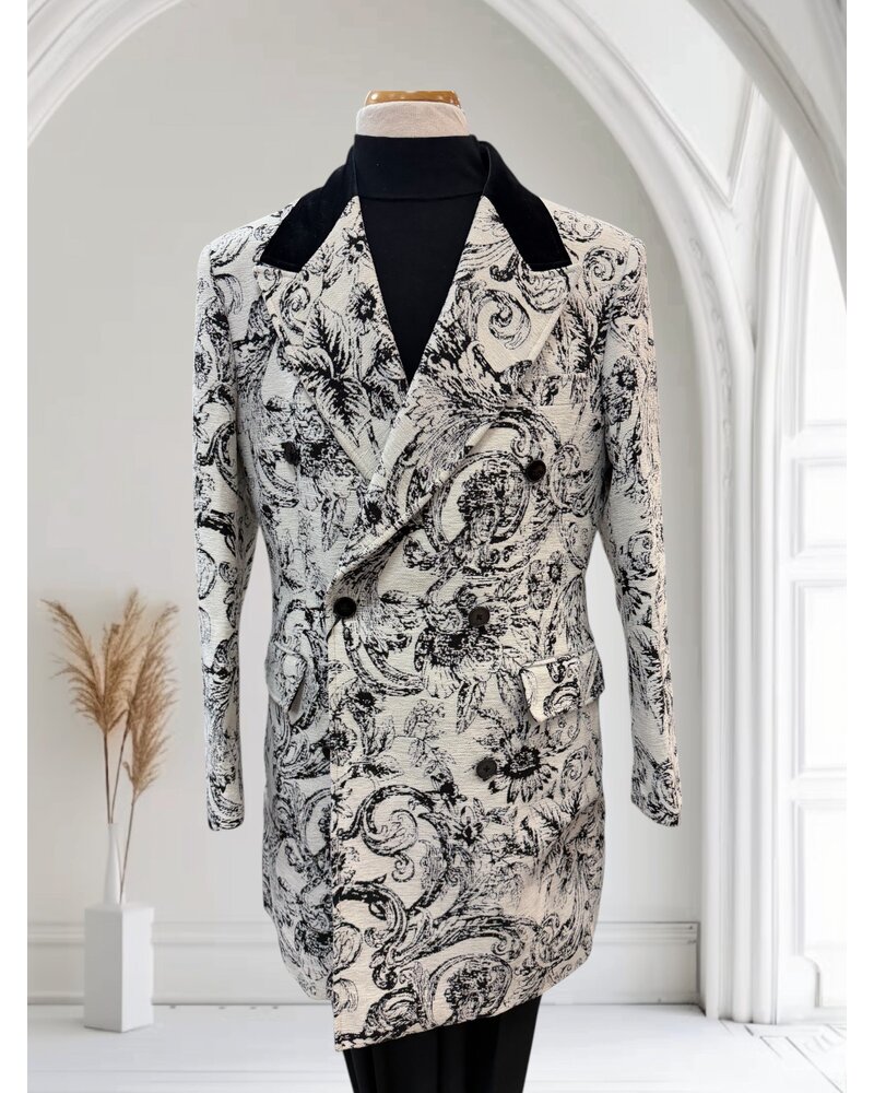 Cigar Cigar D/B Paisley Car Coat