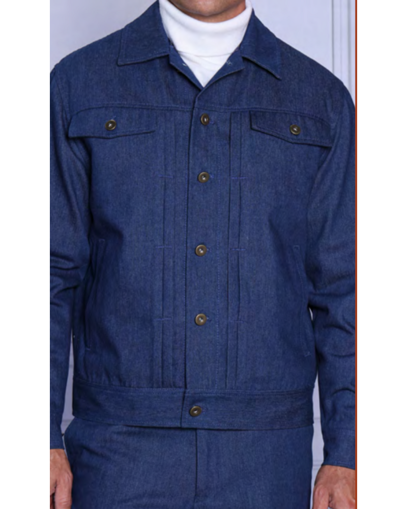 Manzini Denim Jacket & Pant Set