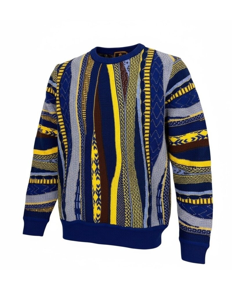 Cigar Cigar L/S Crew Neck Flannel Coogi Sweater