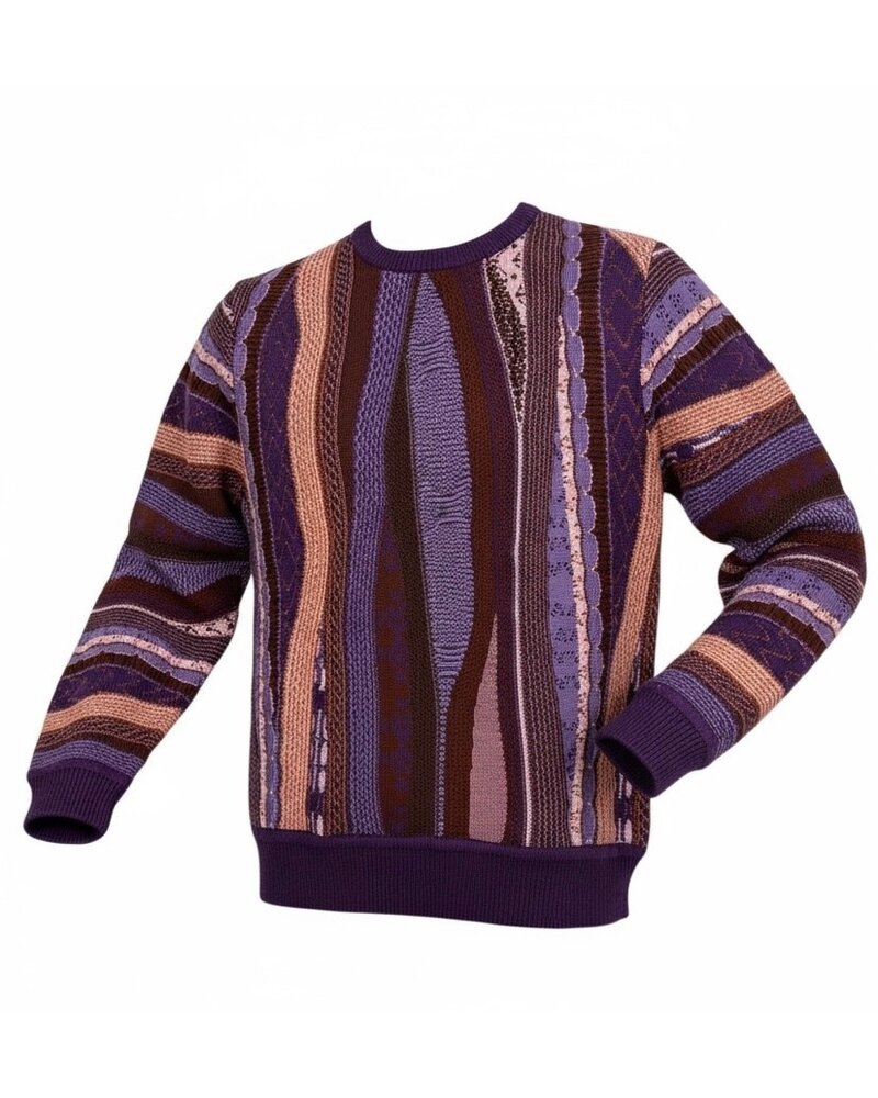 Cigar Cigar L/S Crew Neck Flannel Coogi Sweater