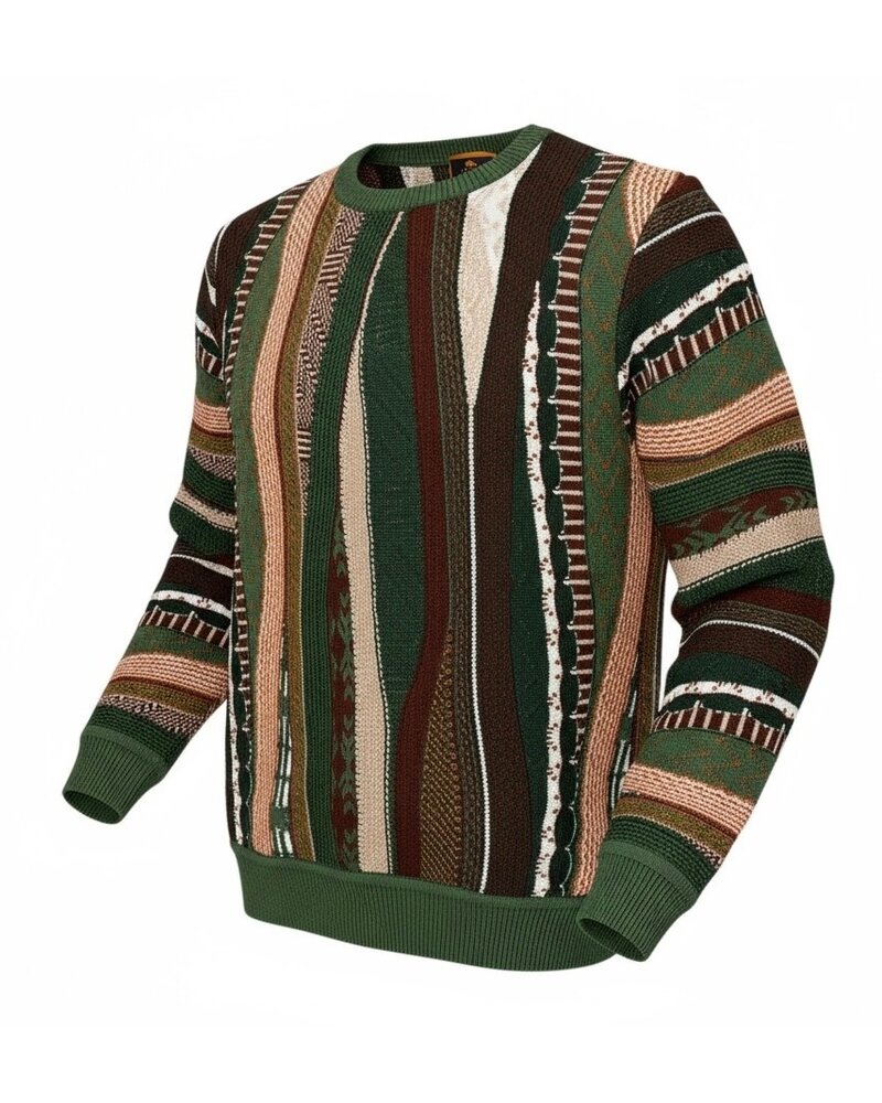 Cigar Cigar L/S Crew Neck Flannel Coogi Sweater