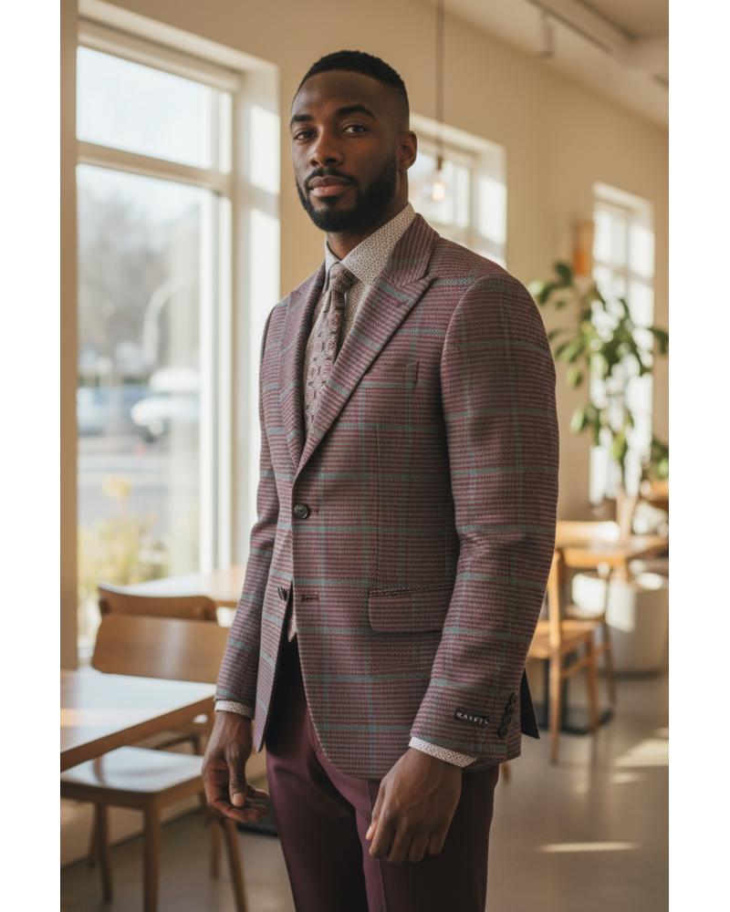 Canuti Canuti Houndstooth Plaid Blazer