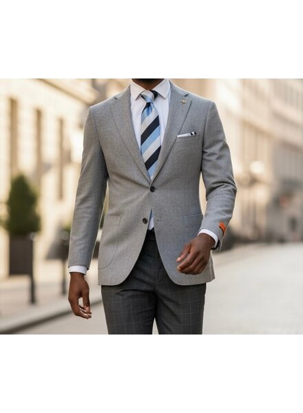 Enzo Enzo 2B Flannel Wool Blazer