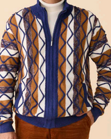 Inserch Inserch Boucle Graphic Full Zip Sweater