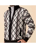 Inserch Inserch Boucle Graphic Full Zip Sweater