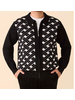 Inserch Inserch Geometric Full Zip Sweater