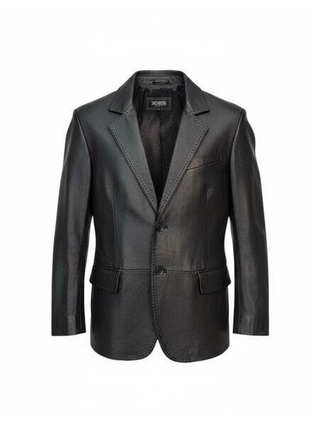 Jakewood 2B Pic Stich Leather Blazer