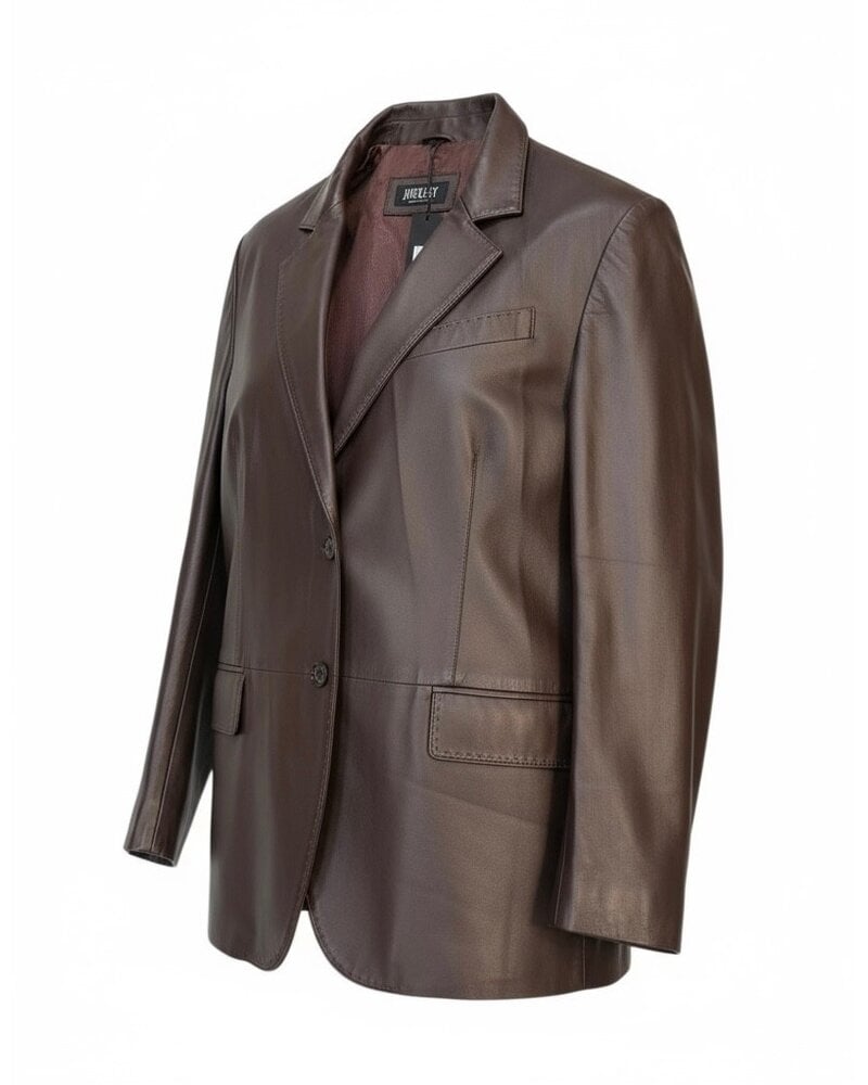 Jakewood 2B Pic Stich Leather Blazer