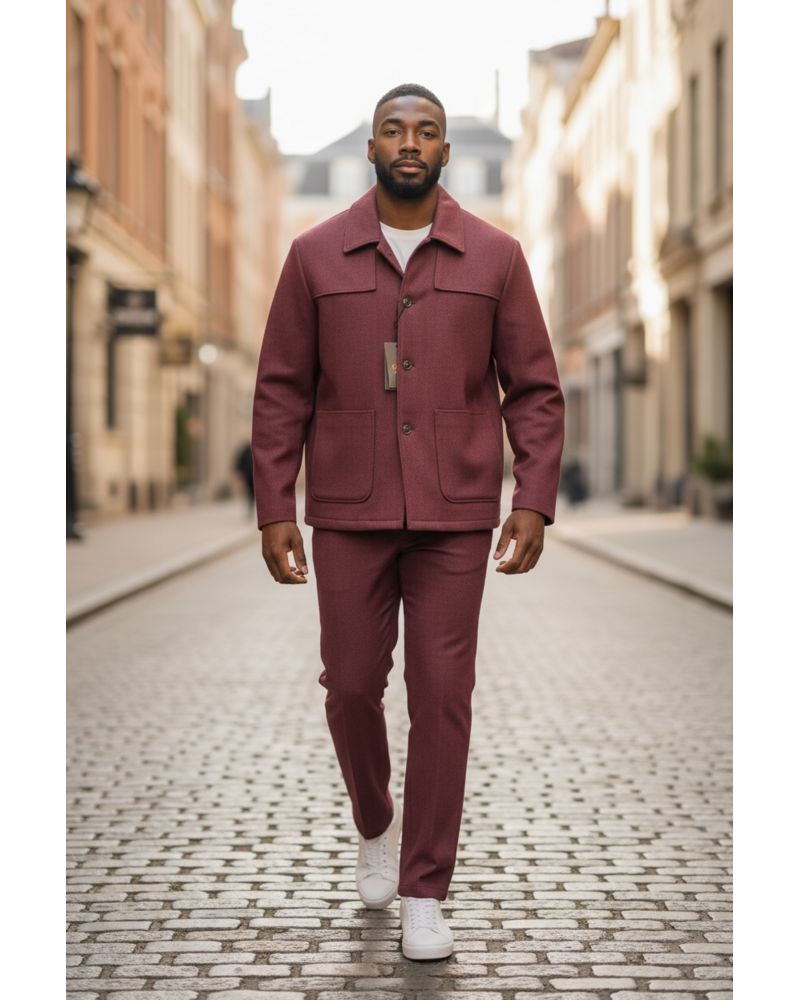 Cigar Cigar Knitted Jacket & Pant Set