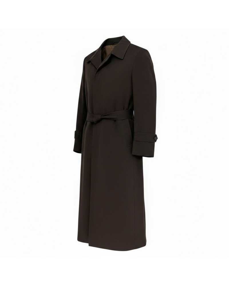 Full Length Wool Gaberdine Coat