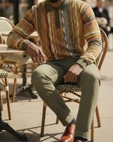 Cigar Cigar L/S Polo Coogi Pattern Sweater