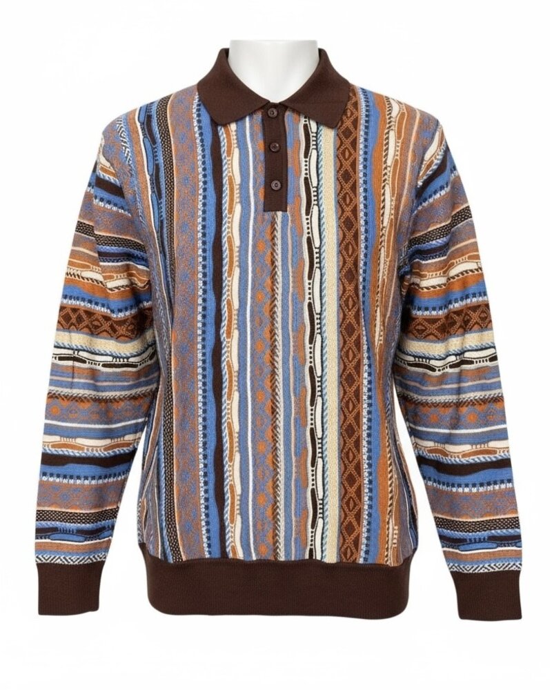 Cigar Cigar L/S Polo Coogi Pattern Sweater