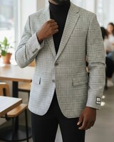 Tiglio Tiglio 2B Window Paine Wool Blazer