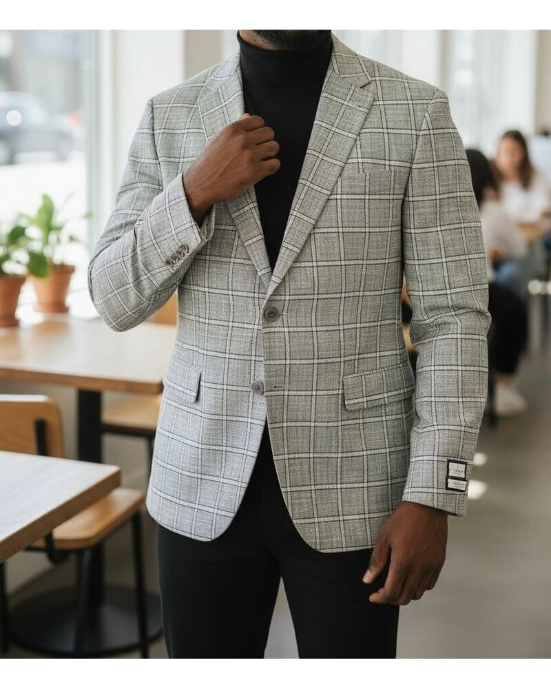 Tiglio Tiglio 2B Window Paine Wool Blazer