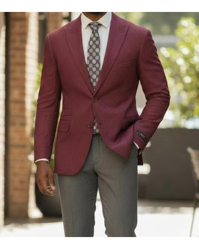 Zacchi 2B Peak Lapel Knit Blazer