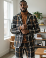 Lanzzino Lanzzino Large Window Paine Suit