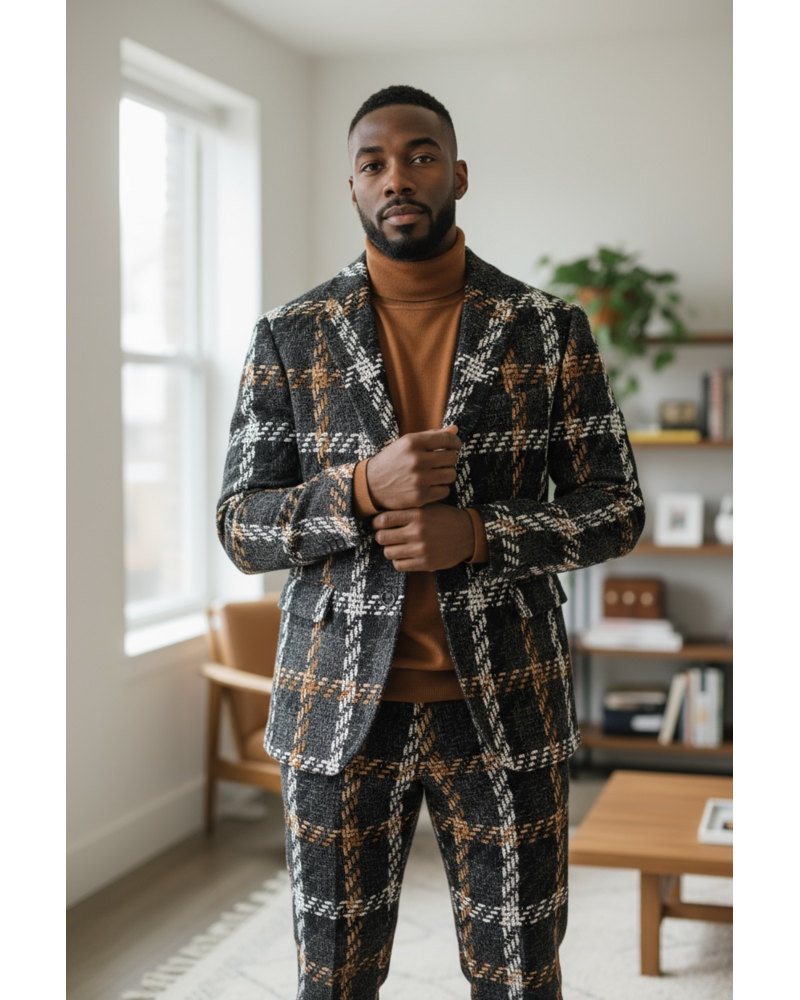 Lanzzino Lanzzino Large Window Paine Suit