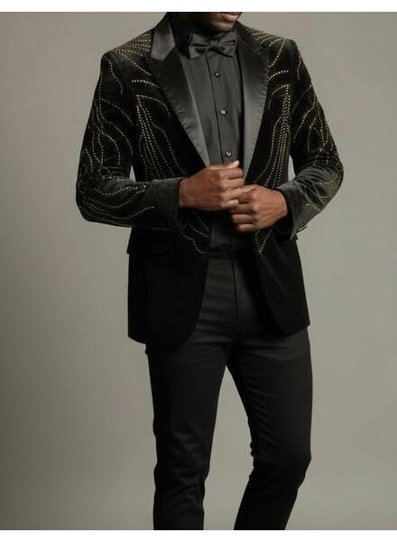 Barabas Barabas Velvet Stone Blazer