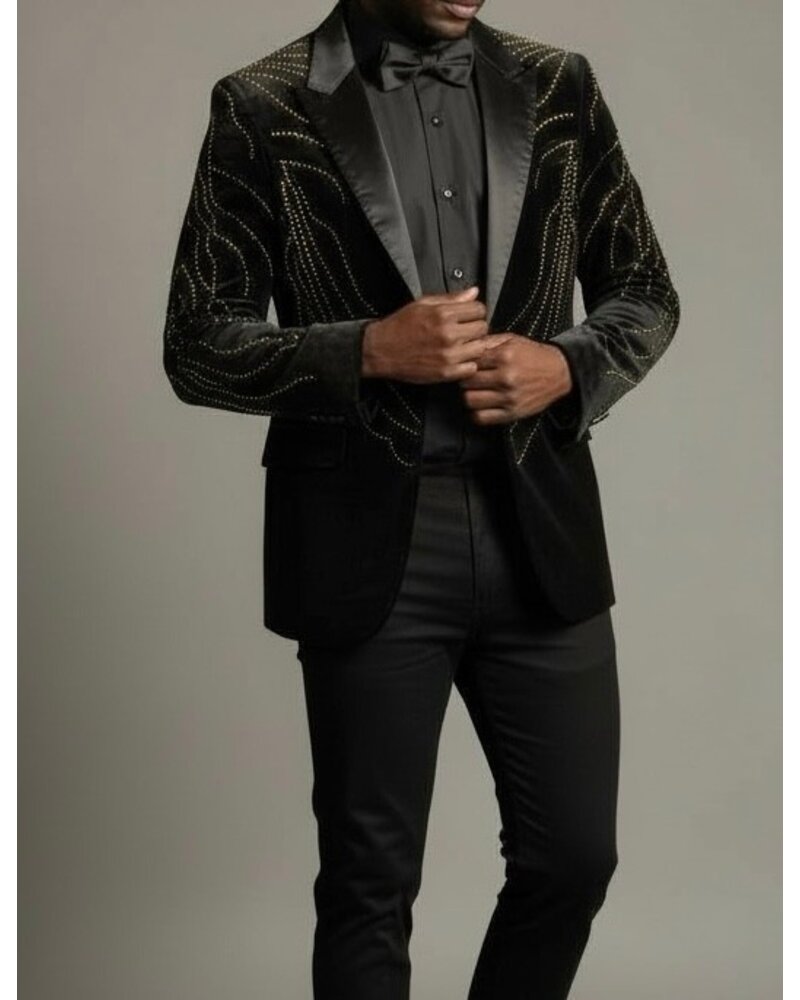 Barabas Barabas Velvet Stone Blazer