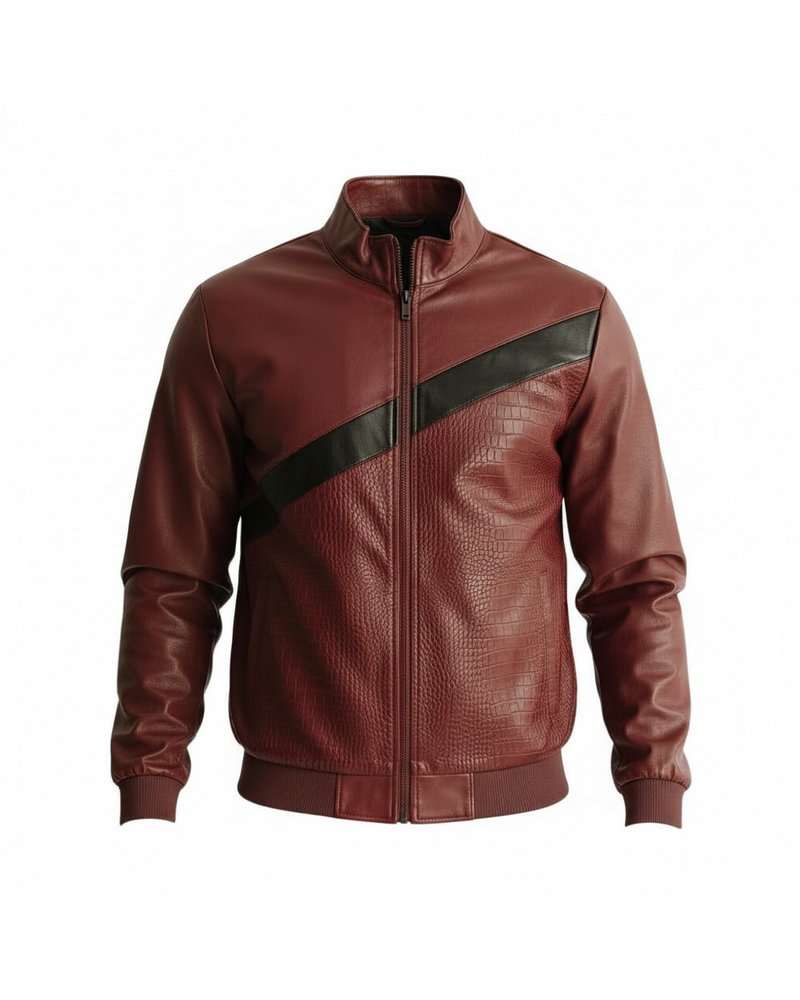 Stacy Adams SA Faux Leather Two Tone Jogger Set