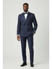 Vinci Double Breasted Tuxedo Suit W/Satin Stripe