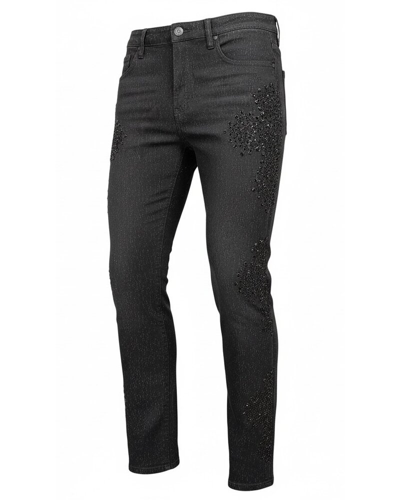 Barocco Sanctum Cross Stone Denim Jean