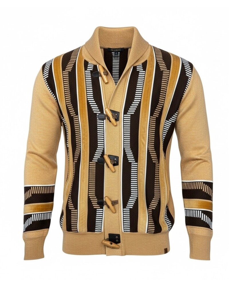 Silversilk Silversilk Geometric Zip Sweater