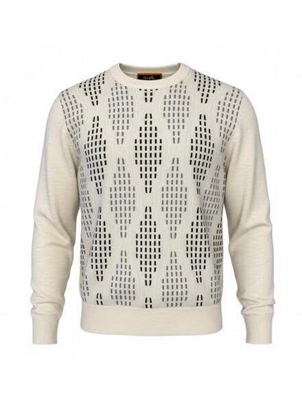 Cigar Cigar L/S Crew Neck Dash Stripe Sweater