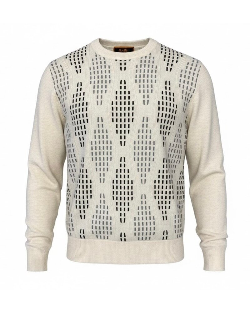 Cigar Cigar L/S Crew Neck Dash Stripe Sweater