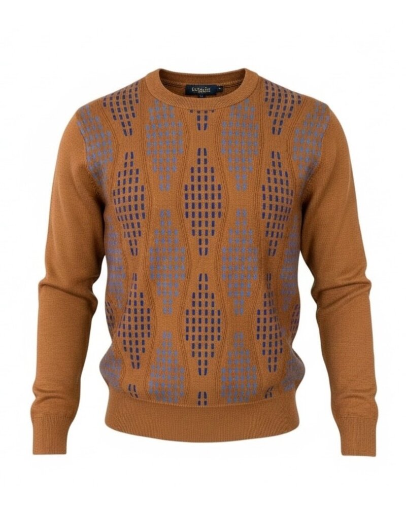 Cigar Cigar L/S Crew Neck Dash Stripe Sweater