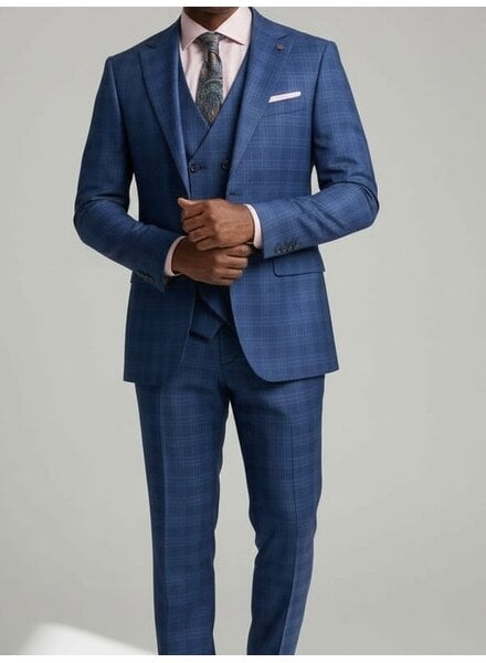 Tiglio Tiglio Plaid Vested Suit (Orvietto)