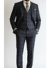 Tiglio Tiglio Wide Peak Lapel Plaid Vested Suit