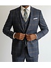 Tiglio Tiglio Wide Peak Lapel Plaid Vested Suit