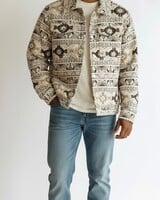 Prestige Aztec Full Button Up Jacket