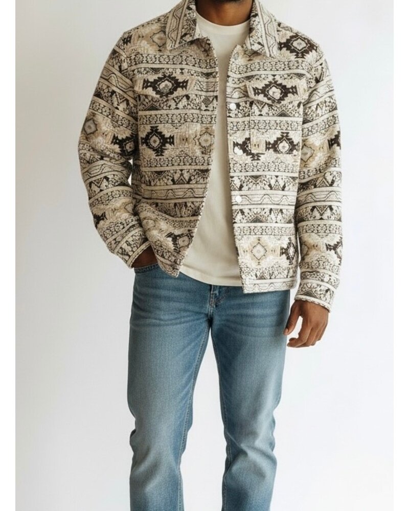 Prestige Aztec Full Button Up Jacket