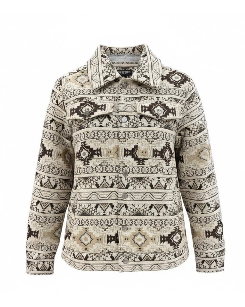 Prestige Aztec Full Button Up Jacket