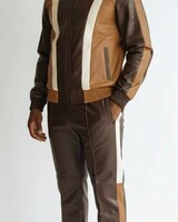 Stacy Adams SA Faux Leather Tri Tone Jogger Set