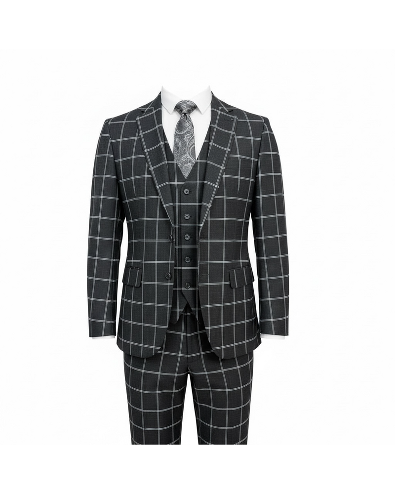 Rizza 2B Window Paine Vested Suit