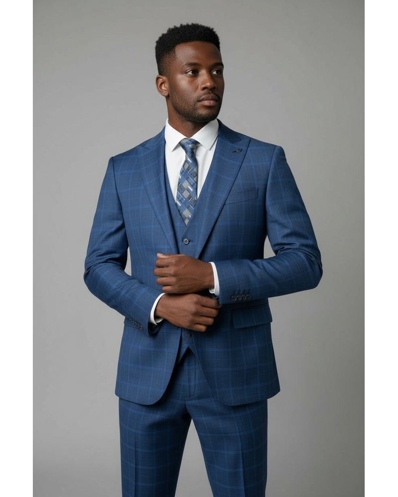 Rizza 2B Window Paine Vested Suit