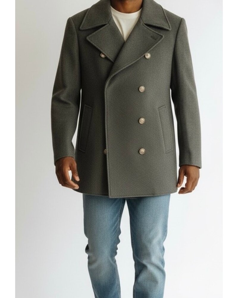 Cigar Cigar Double Breasted Peacoat