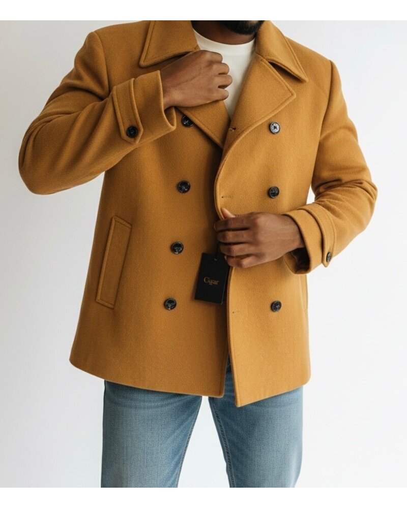 Cigar Cigar Double Breasted Peacoat