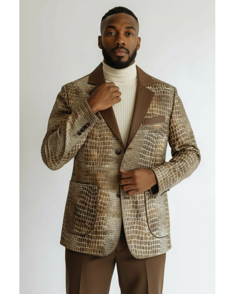 Luca Croc Embossed & Pony Blazer