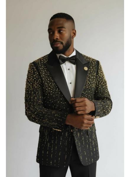 Barabas Barabas Rain Rhinestone Blazer