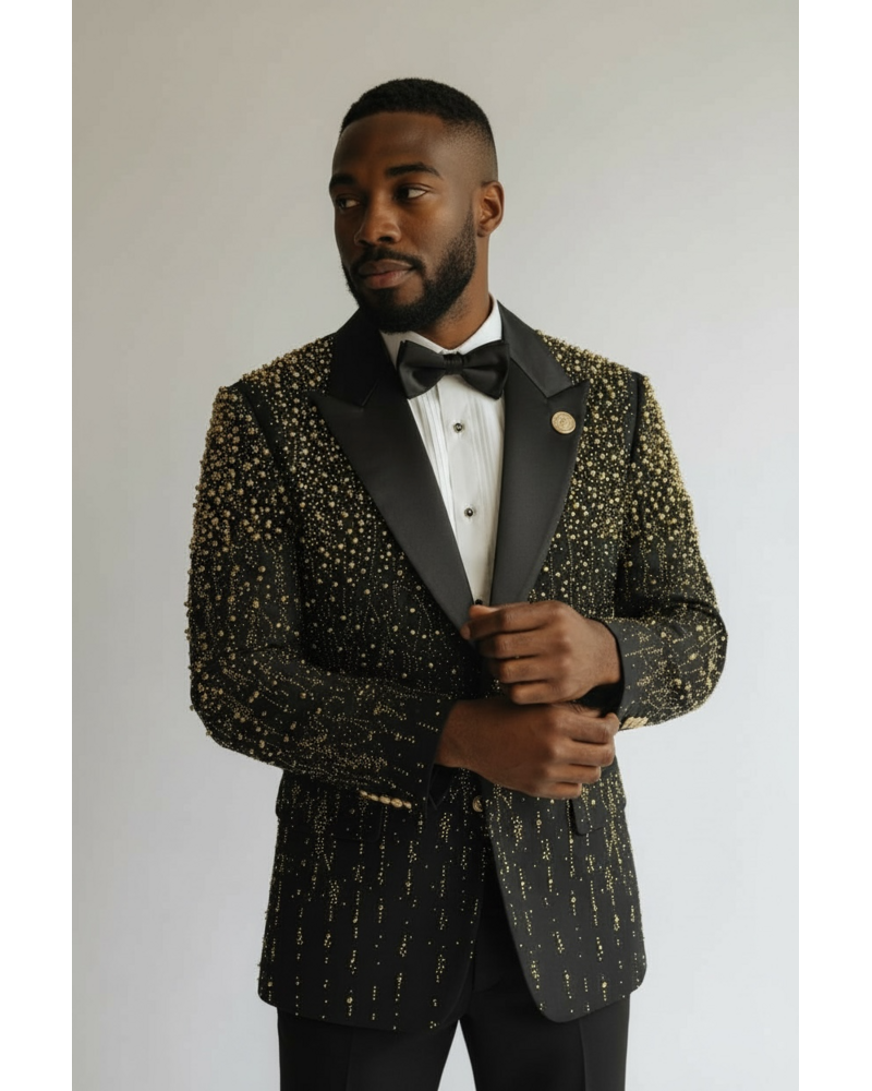 Barabas Barabas Rain Rhinestone Blazer