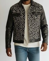 Barya Barya Lambskin Pony Trucker Jacket