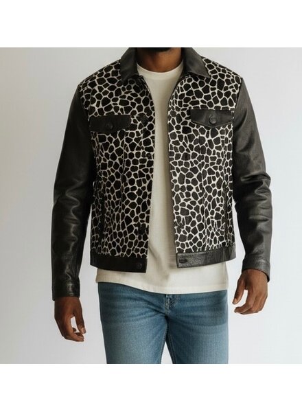 Barya Barya Lambskin Pony Trucker Jacket